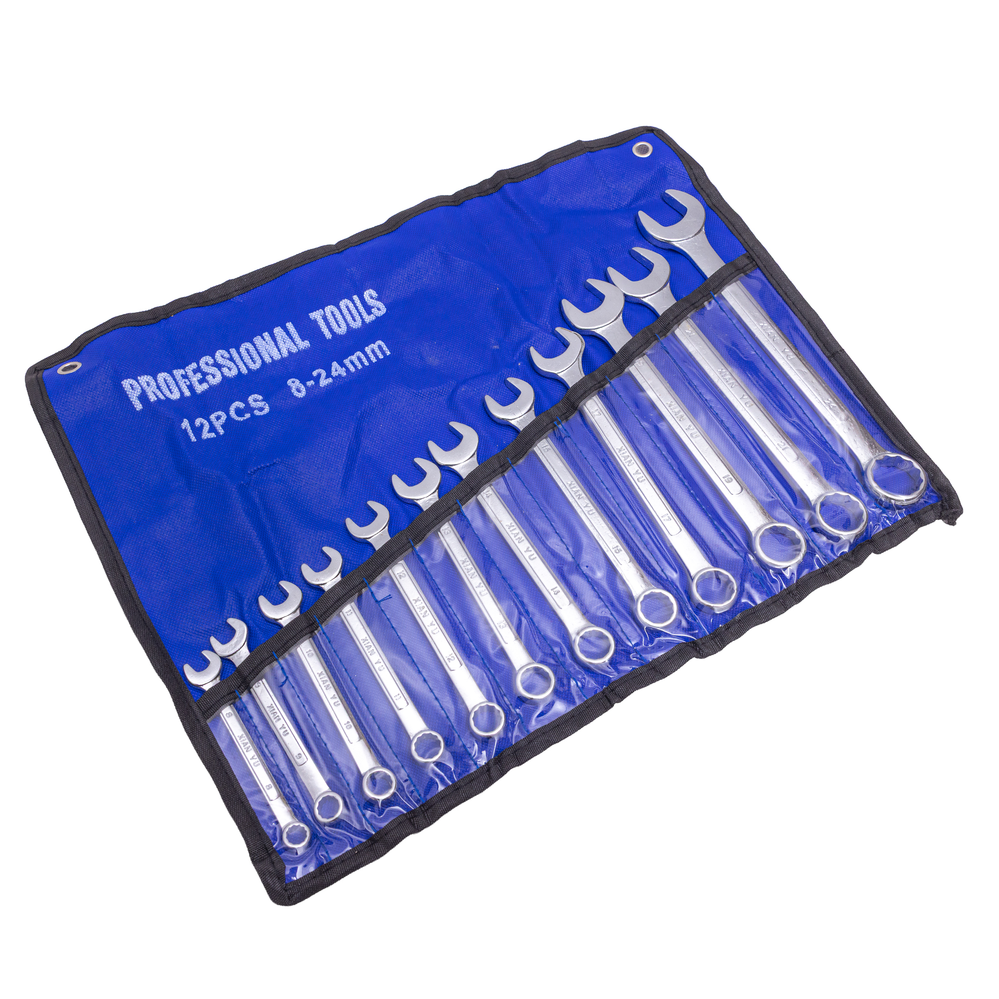 Zestaw kluczy płasko-oczkowych 12 szt. 8–24 mm w organizerze Y5181 - obrazek 2
